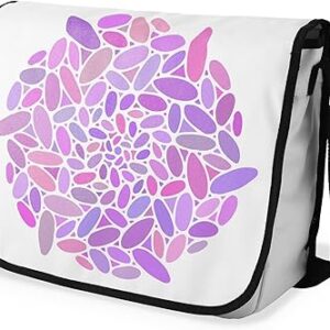 بوناميزون شنطة ماسنجر مدرسية مطبوعة رقميا مع حزام اسود للطلاب، شنطة كروس وشنطة ساعي، شنطة كتف للمدرسة، العودة الى المدرسة، المقاس: 29 × 36 سم