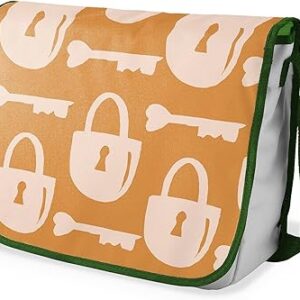 بوناميزون شنطة ماسنجر مدرسية مطبوعة رقميا مع حزام كاكي للطلاب، شنطة كروس وشنطة ساعي، شنطة كتف للمدرسة، العودة الى المدرسة، المقاس: 29 × 36 سم