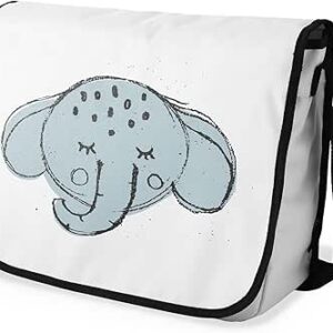 شنطة ماسنجر مدرسية مطبوعة رقمية بحزام اسود للبنات والاولاد من لو جاردين دو لين، شنطة ماسنجر للطلاب، شنط كتف مقاس 29 × 36 سم