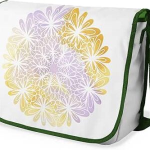 شنطة ماسنجر مدرسية مطبوعة رقميا مع احزمة كاكي للبنات والاولاد من لو جاردين دو لين، شنطة ماسنجر للطلاب، شنط كتف مقاس 29 × 36 سم