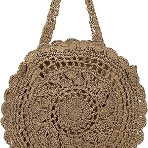شنطة شاطئ بتصميم بوهو من كيس سي، شنطة توت لطيفة للشاطئ مع سحاب، شنطة كروشيه شبكية قابلة للتعبئة، شنطة شاطئ منسوجة للنساء