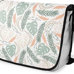 بوناميزون شنطة ماسنجر مدرسية مطبوعة رقميا مع حزام اسود للطلاب، شنطة كروس وشنطة ساعي، شنطة كتف للمدرسة، العودة الى المدرسة، المقاس: 29 × 36 سم