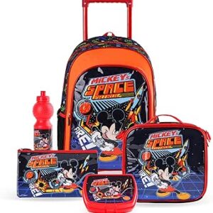 تروكير مجموعة صندوق بعجلات 5 في 1 بتصميم ميكي ماوس سبيس باترول للاولاد من ديزني، مقاس 18 انش، كحلي, كحلي, L, كلاسيكي، نايلون بوليستر بولي فينيل كلوريد