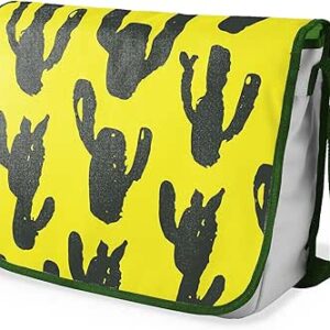 بوناميزون شنطة ماسنجر مدرسية مطبوعة رقميا مع حزام كاكي للطلاب، شنطة كروس وشنطة ساعي، شنطة كتف للمدرسة، العودة الى المدرسة، المقاس: 29 × 36 سم