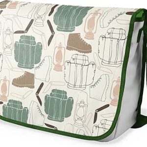 شنطة ماسنجر مدرسية مطبوعة رقميا مع احزمة كاكي للبنات والاولاد من لو جاردين دو لين، شنطة ماسنجر للطلاب، شنط كتف مقاس 29 × 36 سم