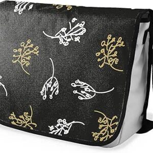 بوناميزون شنطة ماسنجر مدرسية مطبوعة رقميا مع حزام اسود للطلاب، شنطة كروس وشنطة ساعي، شنطة كتف للمدرسة، العودة الى المدرسة، المقاس: 29 × 36 سم