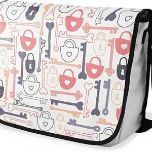 شنطة ماسنجر مدرسية مطبوعة رقمية بحزام اسود للبنات والاولاد من لو جاردين دو لين، شنطة ماسنجر للطلاب، شنط كتف مقاس 29 × 36 سم