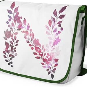 بونامايسون حقيبة مدرسية رسول مطبوعة رقميًا مع حزام كاكي للطلاب ، حقيبة كروس بودي ، حقيبة ساعي ، حقيبة كتف للمدرسة، العودة إلى المدرسة، الحجم: 29 × 36 سم، ألوان متعددة