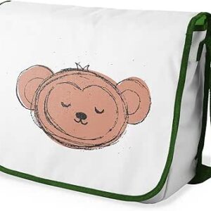 شنطة ماسنجر مدرسية مطبوعة رقميا مع احزمة كاكي للبنات والاولاد من لو جاردين دو لين، شنطة ماسنجر للطلاب، شنط كتف مقاس 29 × 36 سم