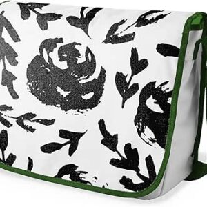 بوناميزون شنطة ماسنجر مدرسية مطبوعة رقميا مع حزام كاكي للطلاب، شنطة كروس وشنطة ساعي، شنطة كتف للمدرسة، العودة الى المدرسة، المقاس: 29 × 36 سم