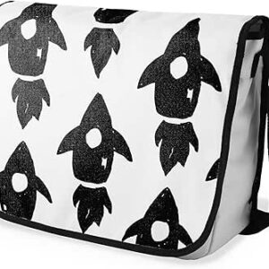 شنطة ماسنجر مدرسية مطبوعة رقمية بحزام اسود للبنات والاولاد من لو جاردين دو لين، شنطة ماسنجر للطلاب، شنط كتف مقاس 29 × 36 سم