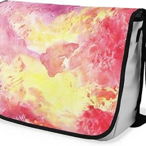 بوناميزون شنطة ماسنجر مدرسية مطبوعة رقميا مع حزام اسود للطلاب، شنطة كروس وشنطة ساعي، شنطة كتف للمدرسة، العودة الى المدرسة، المقاس: 29 × 36 سم