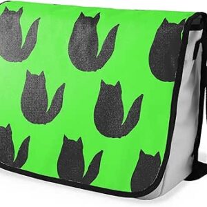 شنطة ماسنجر مدرسية مطبوعة رقمية بحزام اسود للبنات والاولاد من لو جاردين دو لين، شنطة ماسنجر للطلاب، شنط كتف مقاس 29 × 36 سم