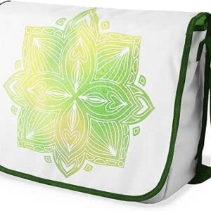 حقيبة ماسنجر مدرسية مطبوعة رقميًا مع أحزمة كاكي للبنات والأولاد من لو جاردين دو لين، حقيبة ماسنجر للطلاب والعودة إلى المدرسة، حقيبة ماسنجر للطلاب، حقيبة كتف، المقاس: 29 × 36 سم