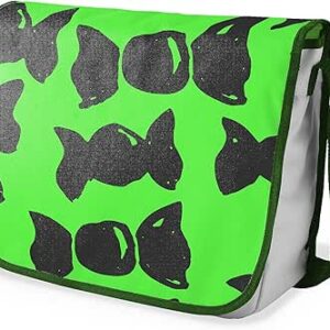 بوناميزون شنطة ماسنجر مدرسية مطبوعة رقميا مع حزام كاكي للطلاب، شنطة كروس وشنطة ساعي، شنطة كتف للمدرسة، العودة الى المدرسة، المقاس: 29 × 36 سم