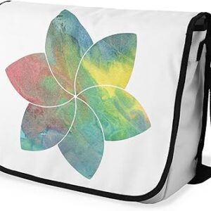 بوناميزون شنطة ماسنجر مدرسية مطبوعة رقميا مع حزام اسود للطلاب، شنطة كروس وشنطة ساعي، شنطة كتف للمدرسة، العودة الى المدرسة، المقاس: 29 × 36 سم