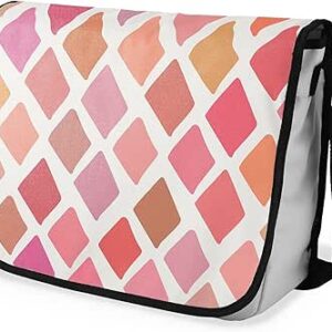 بوناميزون شنطة ماسنجر مدرسية مطبوعة رقميا مع حزام اسود للطلاب، شنطة كروس وشنطة ساعي، شنطة كتف للمدرسة، العودة الى المدرسة، المقاس: 29 × 36 سم