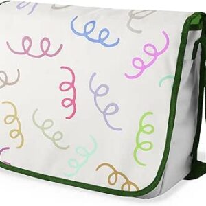 شنطة ماسنجر مدرسية مطبوعة رقميا مع احزمة كاكي للبنات والاولاد من لو جاردين دو لين، شنطة ماسنجر للطلاب، شنط كتف مقاس 29 × 36 سم