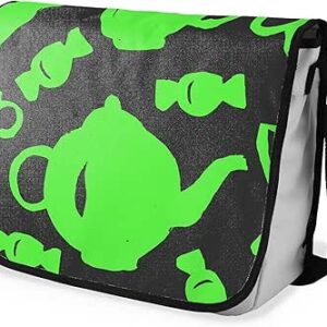 بوناميزون شنطة ماسنجر مدرسية مطبوعة رقميا مع حزام اسود للطلاب، شنطة كروس وشنطة ساعي، شنطة كتف للمدرسة، العودة الى المدرسة، المقاس: 29 × 36 سم