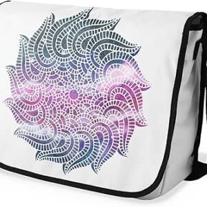 شنطة ماسنجر مدرسية مطبوعة رقمية بحزام اسود للبنات والاولاد من لو جاردين دو لين، شنطة ماسنجر للطلاب، شنط كتف مقاس 29 × 36 سم