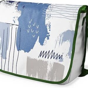 بوناميزون شنطة ماسنجر مدرسية مطبوعة رقميا مع حزام كاكي للطلاب، شنطة كروس وشنطة ساعي، شنطة كتف للمدرسة، العودة الى المدرسة، المقاس: 29 × 36 سم