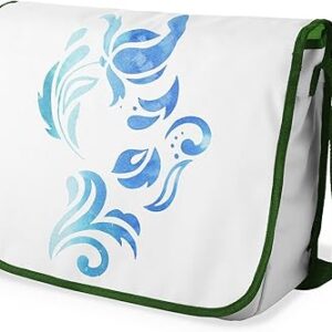 شنطة ماسنجر مدرسية مطبوعة رقميا مع احزمة كاكي للبنات والاولاد من لو جاردين دو لين، شنطة ماسنجر للطلاب، شنط كتف مقاس 29 × 36 سم