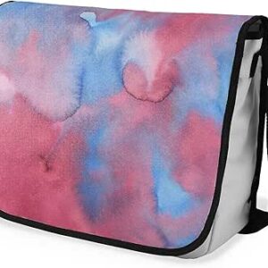 بوناميزون شنطة ماسنجر مدرسية مطبوعة رقميا مع حزام اسود للطلاب، شنطة كروس وشنطة ساعي، شنطة كتف للمدرسة، العودة الى المدرسة، المقاس: 29 × 36 سم