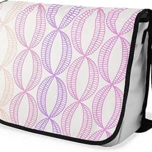 شنطة ماسنجر مدرسية مطبوعة رقمية بحزام اسود للبنات والاولاد من لو جاردين دو لين، شنطة ماسنجر للطلاب، شنط كتف مقاس 29 × 36 سم