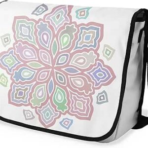 بوناميزون شنطة ماسنجر مدرسية مطبوعة رقميا مع حزام اسود للطلاب، شنطة كروس وشنطة ساعي، شنطة كتف للمدرسة، العودة الى المدرسة، المقاس: 29 × 36 سم