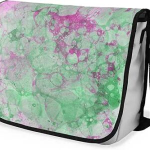 بوناميزون شنطة ماسنجر مدرسية مطبوعة رقميا مع حزام اسود للطلاب، شنطة كروس وشنطة ساعي، شنطة كتف للمدرسة، العودة الى المدرسة، المقاس: 29 × 36 سم