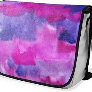 بوناميزون شنطة ماسنجر مدرسية مطبوعة رقميا مع حزام اسود للطلاب، شنطة كروس وشنطة ساعي، شنطة كتف للمدرسة، العودة الى المدرسة، المقاس: 29 × 36 سم