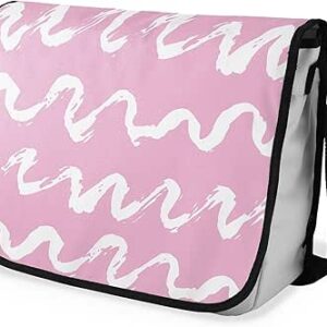 بوناميزون شنطة ماسنجر مدرسية مطبوعة رقميا مع حزام اسود للطلاب، شنطة كروس وشنطة ساعي، شنطة كتف للمدرسة، العودة الى المدرسة، المقاس: 29 × 36 سم