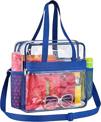 Paxiland Clear Bag Stadium Approved 12x6x12, Clear Stadium Bag for Women and Men, Clear Tote Bag for Concert Work Festival