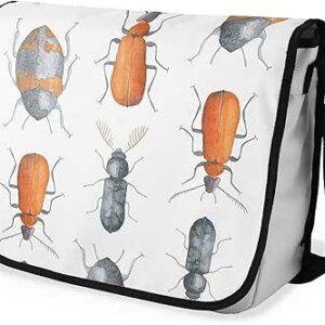 بوناميزون شنطة ماسنجر مدرسية مطبوعة رقميا مع حزام اسود للطلاب، شنطة كروس وشنطة ساعي، شنطة كتف للمدرسة، العودة الى المدرسة، المقاس: 29 × 36 سم