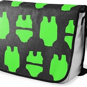 بوناميزون شنطة ماسنجر مدرسية مطبوعة رقميا مع حزام اسود للطلاب، شنطة كروس وشنطة ساعي، شنطة كتف للمدرسة، العودة الى المدرسة، المقاس: 29 × 36 سم