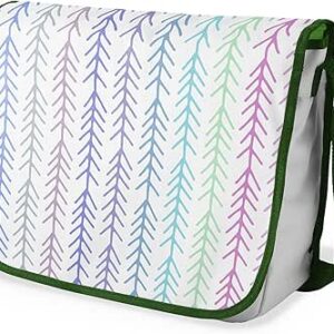 بوناميزون شنطة ماسنجر مدرسية مطبوعة رقميا مع حزام كاكي للطلاب، شنطة كروس وشنطة ساعي، شنطة كتف للمدرسة، العودة الى المدرسة، المقاس: 29 × 36 سم