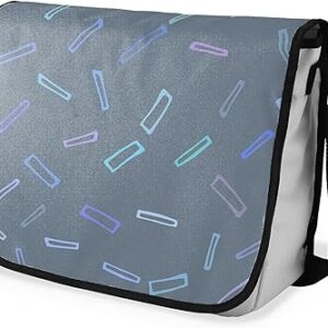 بوناميزون شنطة ماسنجر مدرسية مطبوعة رقميا مع حزام اسود للطلاب، شنطة كروس وشنطة ساعي، شنطة كتف للمدرسة، العودة الى المدرسة، المقاس: 29 × 36 سم