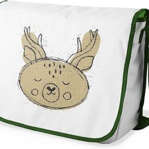 شنطة ماسنجر مدرسية مطبوعة رقميا مع احزمة كاكي للبنات والاولاد من لو جاردين دو لين، شنطة ماسنجر للطلاب، شنط كتف مقاس 29 × 36 سم