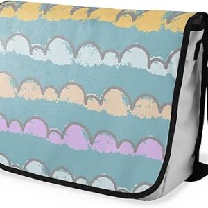 بوناميزون شنطة ماسنجر مدرسية مطبوعة رقميا مع حزام اسود للطلاب، شنطة كروس وشنطة ساعي، شنطة كتف للمدرسة، العودة الى المدرسة، المقاس: 29 × 36 سم