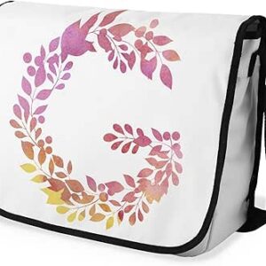 بوناميزون شنطة ماسنجر مدرسية مطبوعة رقميا مع حزام اسود للطلاب، شنطة كروس وشنطة ساعي، شنطة كتف للمدرسة، العودة الى المدرسة، المقاس: 29 × 36 سم