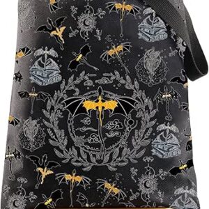 دبليو زد ام بي اي شنطة يد كبيرة توت من فورث وينج مستوحاة من دراجون رايدر، هدية بنفسجية سورينجيل قابلة لاعادة الاستخدام، شنطة بقالة وسلع الكتب