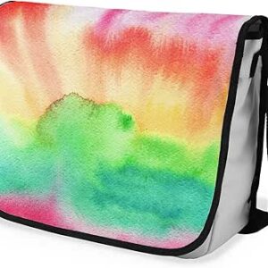 بوناميزون شنطة ماسنجر مدرسية مطبوعة رقميا مع حزام اسود للطلاب، شنطة كروس وشنطة ساعي، شنطة كتف للمدرسة، العودة الى المدرسة، المقاس: 29 × 36 سم