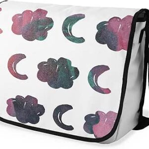 شنطة ماسنجر مدرسية مطبوعة رقمية بحزام اسود للبنات والاولاد من لو جاردين دو لين، شنطة ماسنجر للطلاب، شنط كتف مقاس 29 × 36 سم