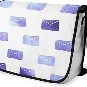 شنطة ماسنجر مدرسية مطبوعة رقمية بحزام اسود للبنات والاولاد من لو جاردين دو لين، شنطة ماسنجر للطلاب، شنط كتف مقاس 29 × 36 سم