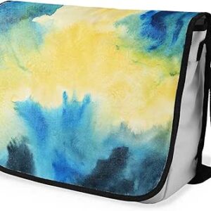 بوناميزون شنطة ماسنجر مدرسية مطبوعة رقميا مع حزام اسود للطلاب، شنطة كروس وشنطة ساعي، شنطة كتف للمدرسة، العودة الى المدرسة، المقاس: 29 × 36 سم