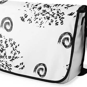 بوناميزون شنطة ماسنجر مدرسية مطبوعة رقميا مع حزام اسود للطلاب، شنطة كروس وشنطة ساعي، شنطة كتف للمدرسة، العودة الى المدرسة، المقاس: 29 × 36 سم