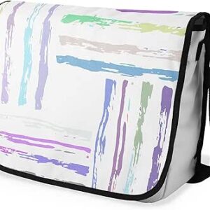 بوناميزون شنطة ماسنجر مدرسية مطبوعة رقميا مع حزام اسود للطلاب، شنطة كروس وشنطة ساعي، شنطة كتف للمدرسة، العودة الى المدرسة، المقاس: 29 × 36 سم