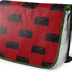 بوناميزون شنطة ماسنجر مدرسية مطبوعة رقميا مع حزام كاكي للطلاب، شنطة كروس وشنطة ساعي، شنطة كتف للمدرسة، العودة الى المدرسة، المقاس: 29 × 36 سم