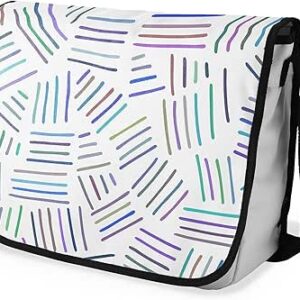 شنطة ماسنجر مدرسية مطبوعة رقمية بحزام اسود للبنات والاولاد من لو جاردين دو لين، شنطة ماسنجر للطلاب، شنط كتف مقاس 29 × 36 سم