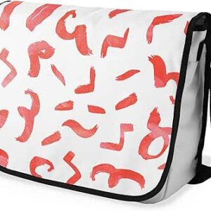 شنطة ماسنجر مدرسية مطبوعة رقمية بحزام اسود للبنات والاولاد من لو جاردين دو لين، شنطة ماسنجر للطلاب، شنط كتف مقاس 29 × 36 سم